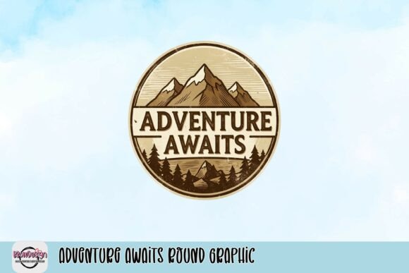 Adventure Awaits Round Graphic: A Design Asset for Modern Explorers