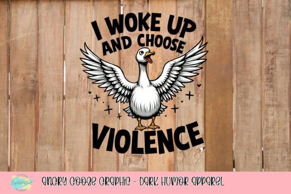 Angry Goose Graphic: Dark Humor for Edgy Apparel