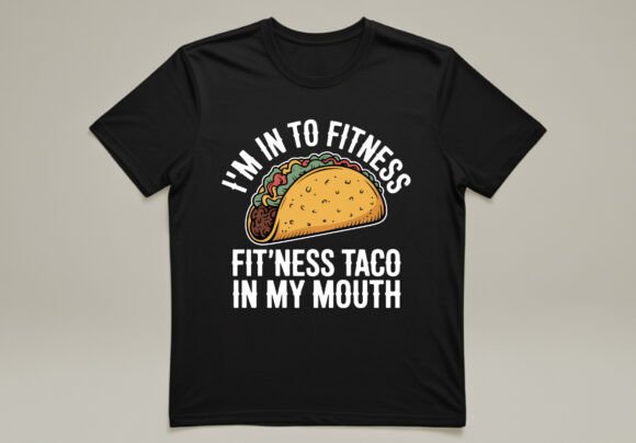 Crazy Dog Fitness Taco Graphic Funny