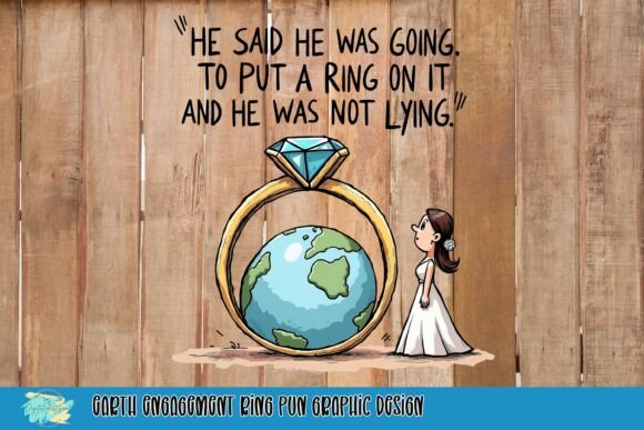 Earth Engagement Ring Pun: A Graphic Design Gem