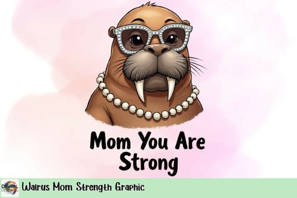 Empowering Mothers: The Walrus Mom Strength Graphic
