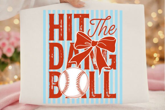 Hit the Dang Ball: A Striped Baseball Graphic for Real Attitude