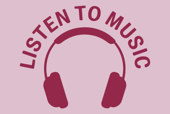 Listen to Music Headphones Graphic: A Designer's Asset