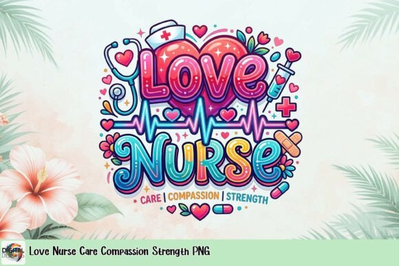 Love Nurse Care Compassion Strength PNG: A Design Asset That Heals
