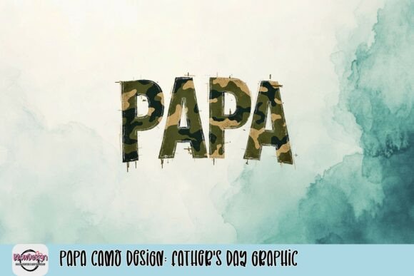 Papa Camo Design: A Rugged Graphic for Father's Day