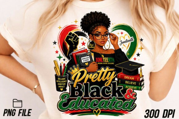Pretty Black Educated Girl Juneteenth: A Design Asset for Impactful Celebration