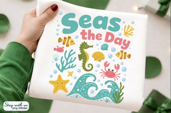 Seas the Day Trendy Summer PNG: A Fresh Asset for Your Creative Toolkit
