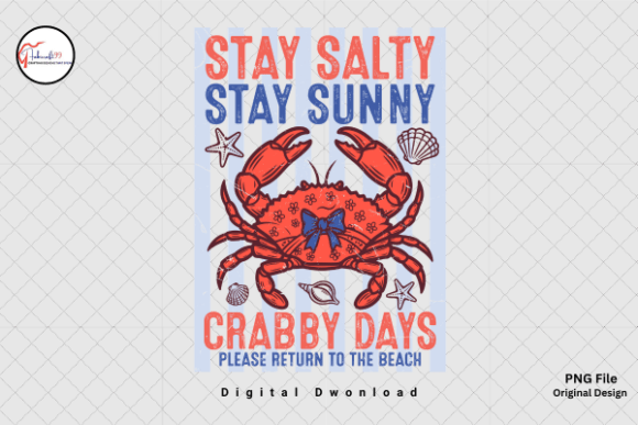 Stay Salty Stay Sunny Coastal Summer PNG