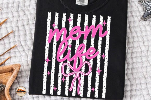 Striped Mom Life Coquette Bow Shirt PNG: A Design Deep Dive