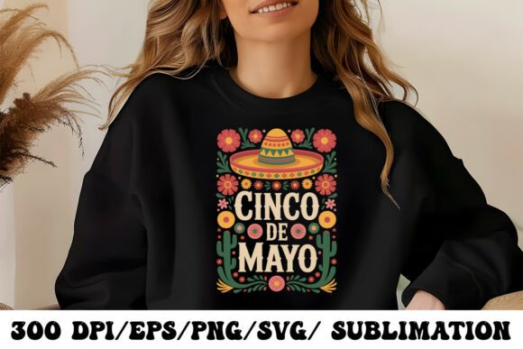 Vibrant Mexican Fiesta Graphic for Cinco De Mayo
